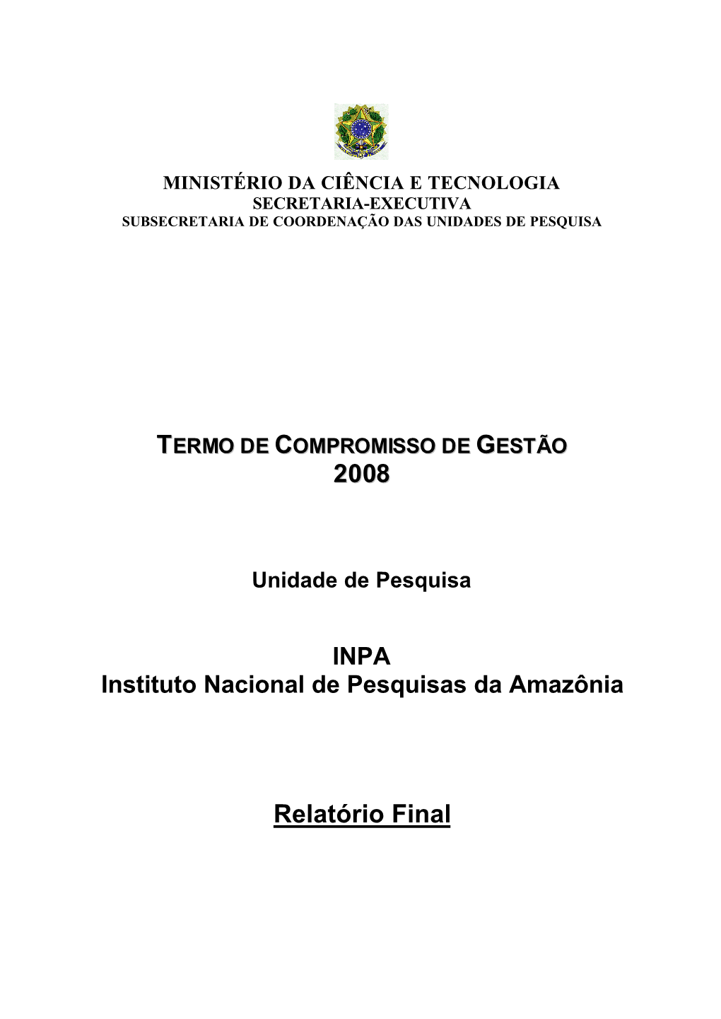 INPA Relatorio 2008