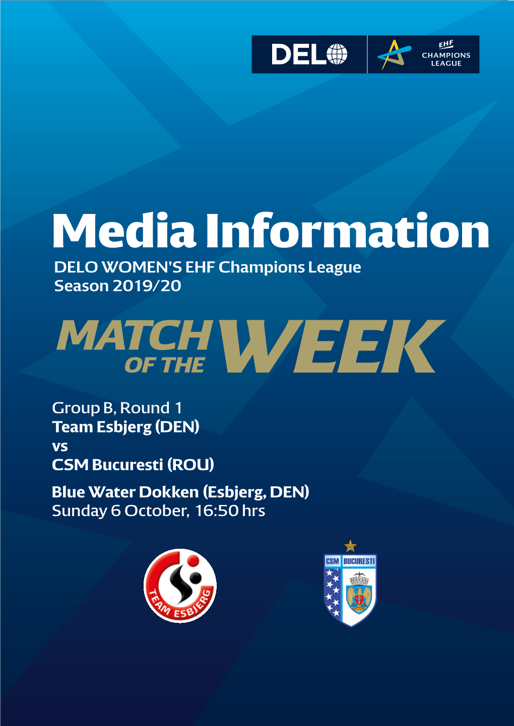 Media Information DELO WOMEN's EHF Champions League Season 2019/20