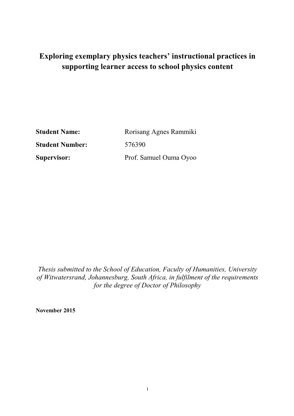 Exploring Exemplary Physics Teachers' Instructional Practices In