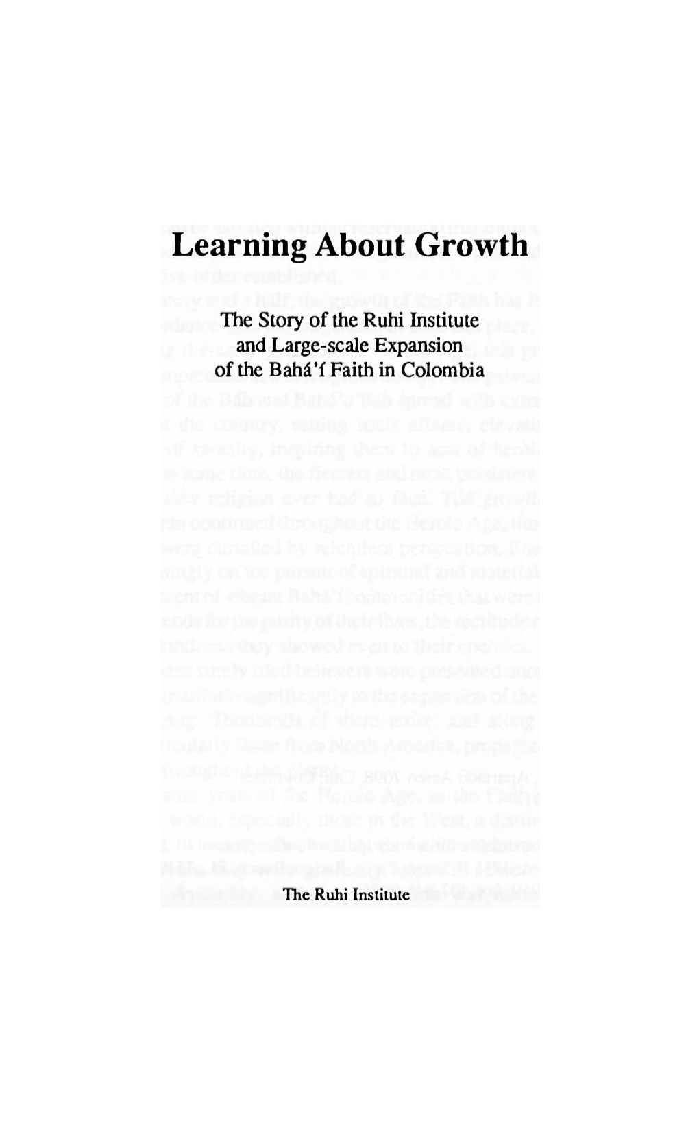 Learning About Growth