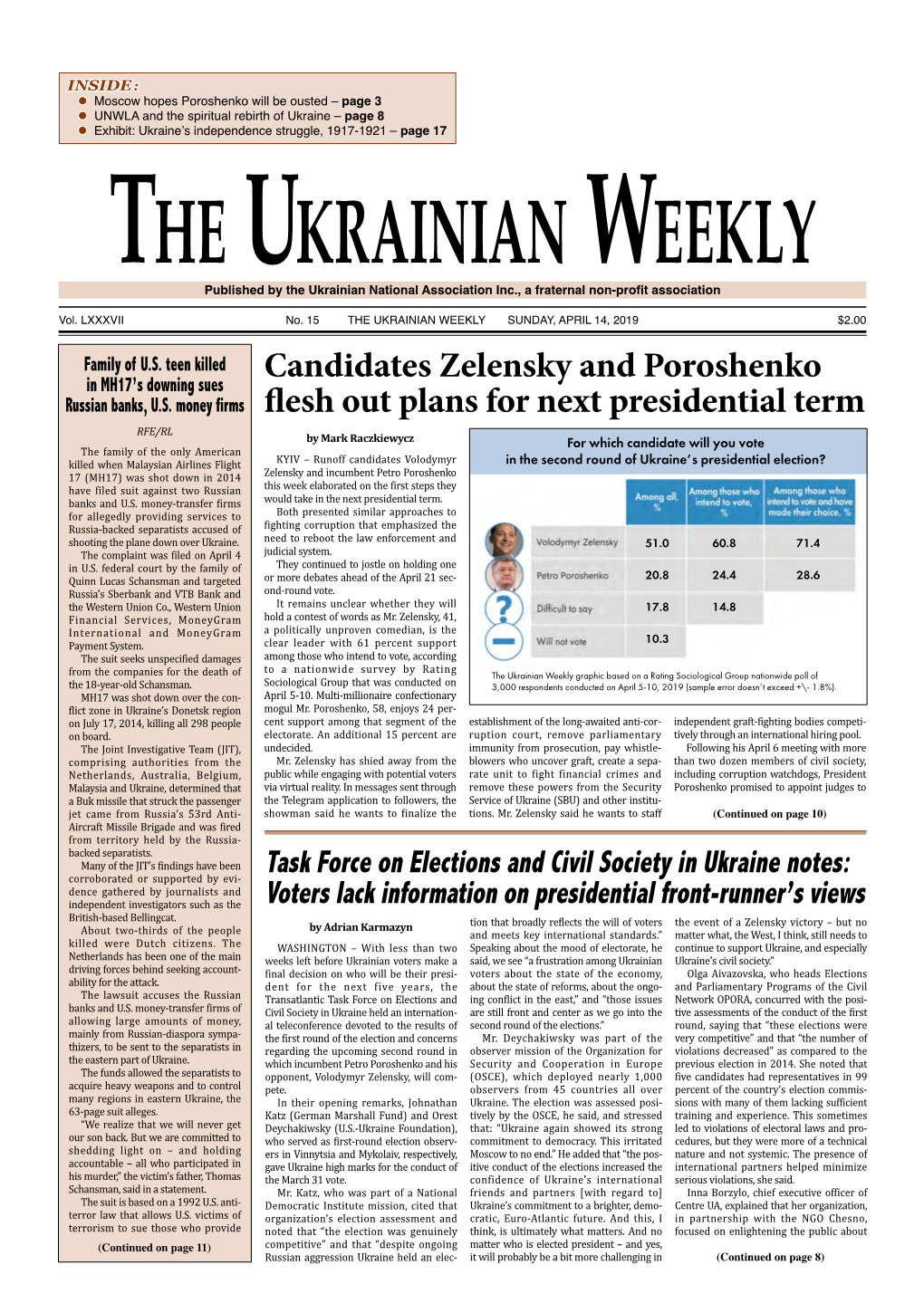 The Ukrainian Weekly, 2019