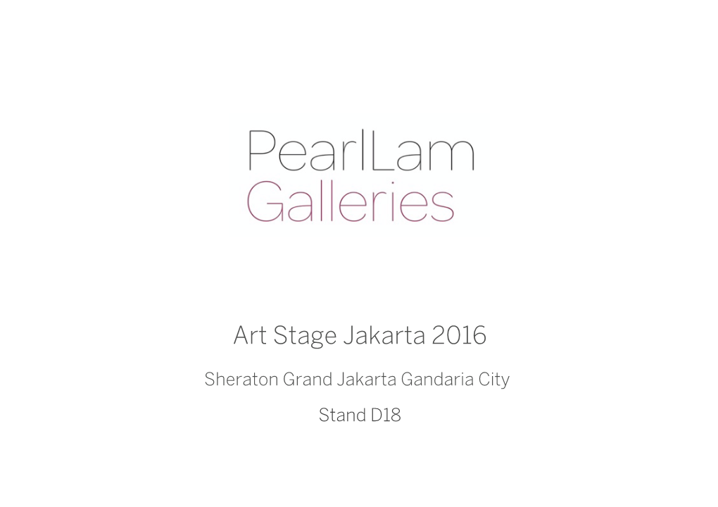 Art Stage Jakarta 2016