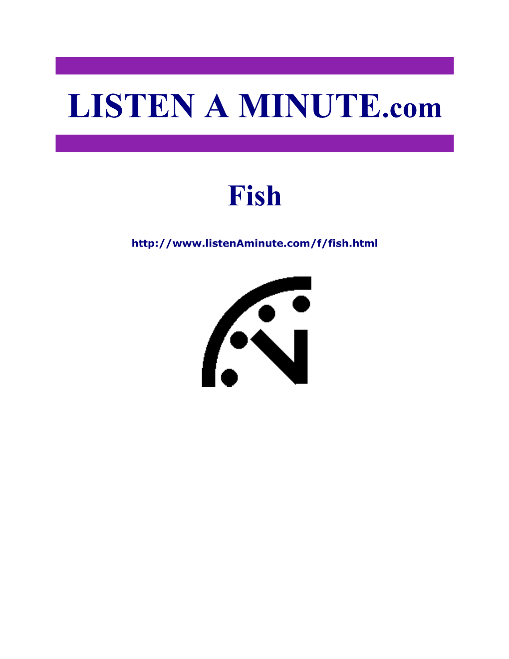 Listen a Minute.Com - ESL Listening - Fish