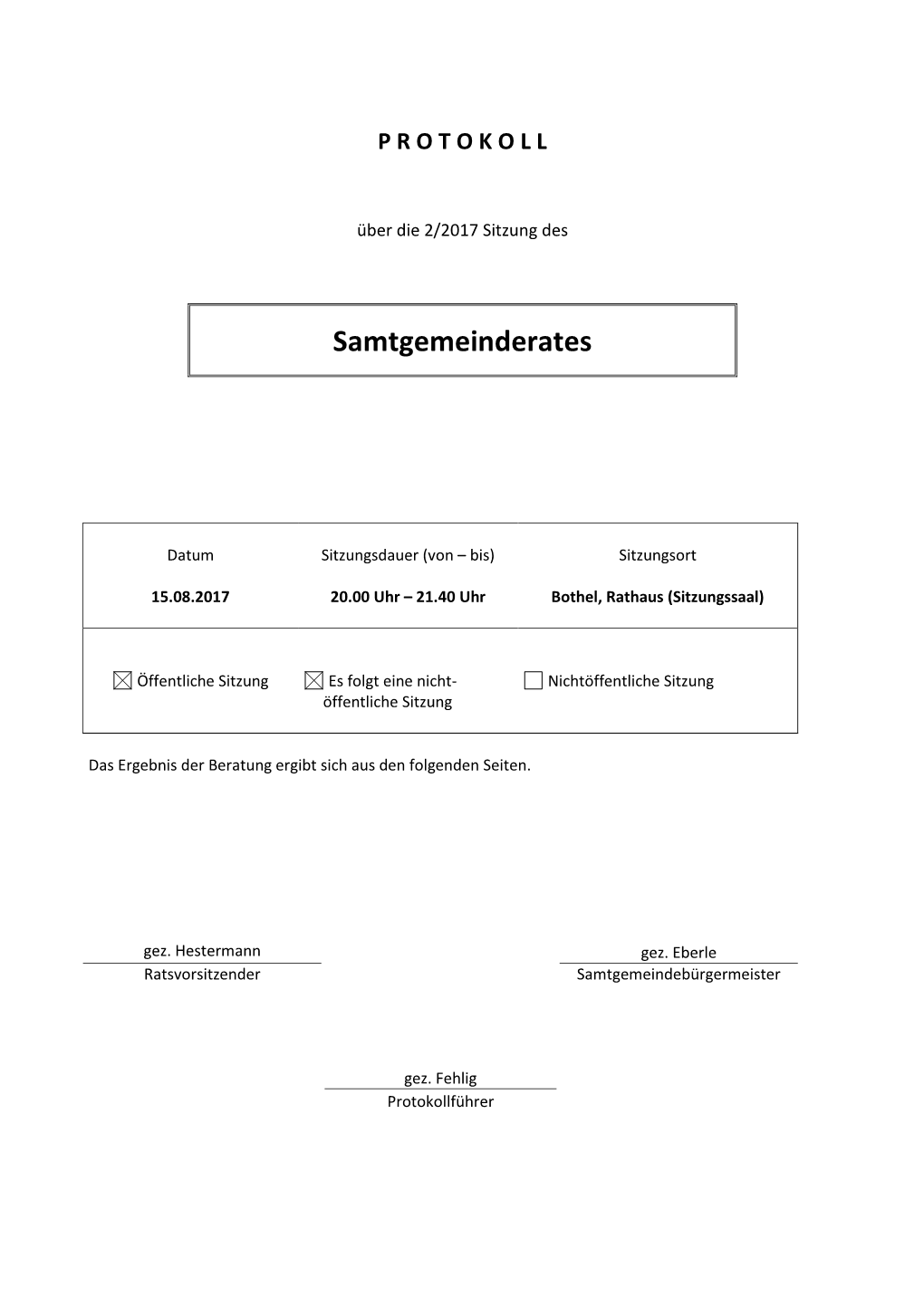 Samtgemeinderates