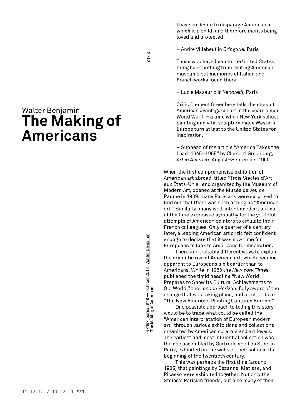 The Making of Americans