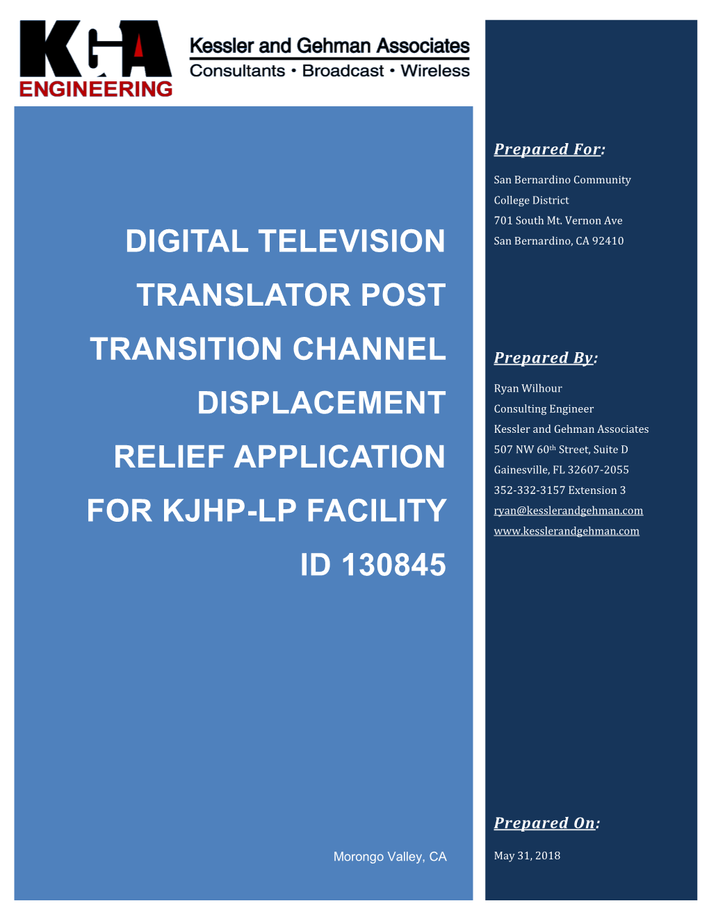 Digital Television Translator Post Transition Channel