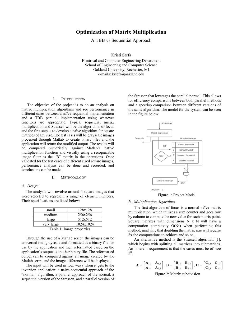 Optimization of Matrix Multiplication a TBB Vs Sequential Approach