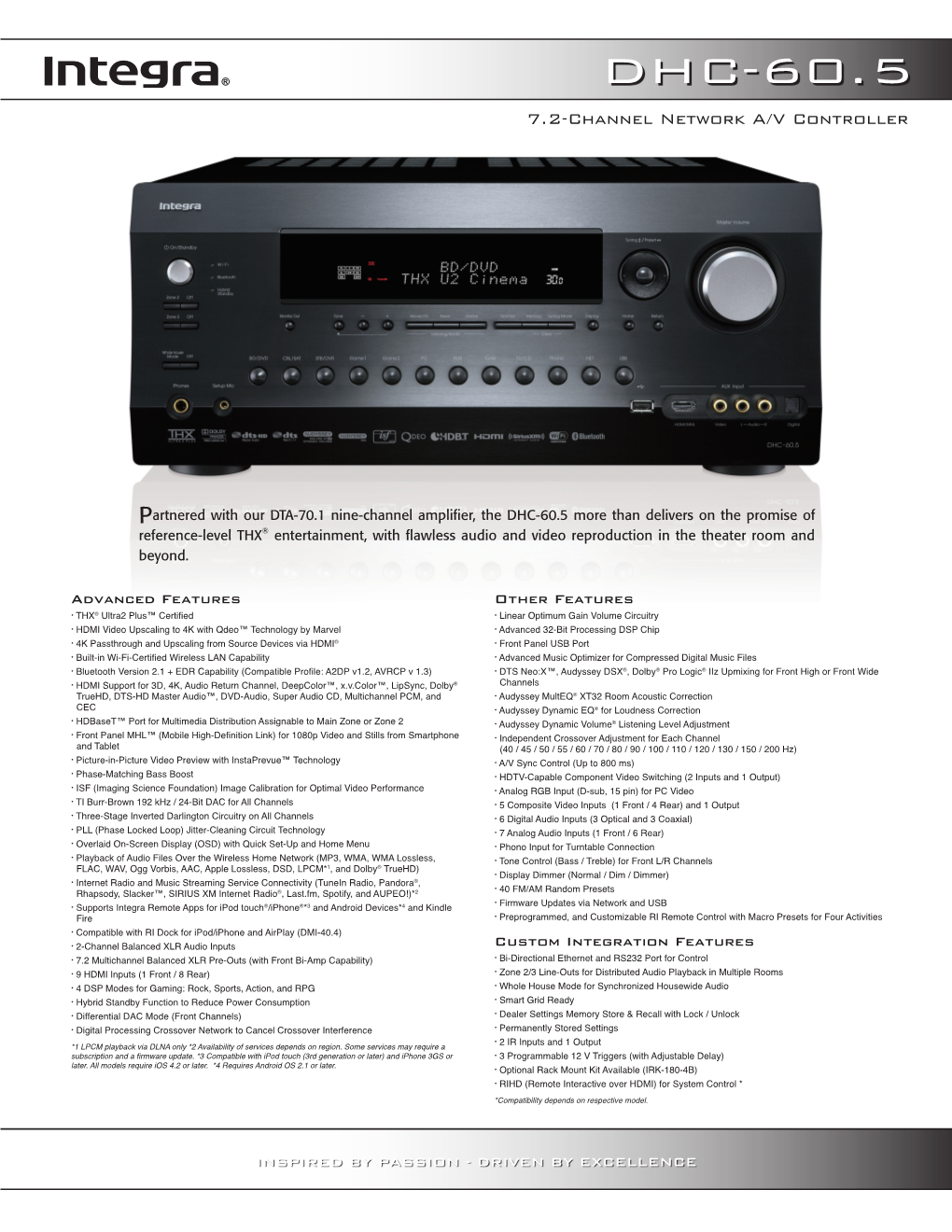 DHC-60.5 7.2-Channel Network A/V Controller