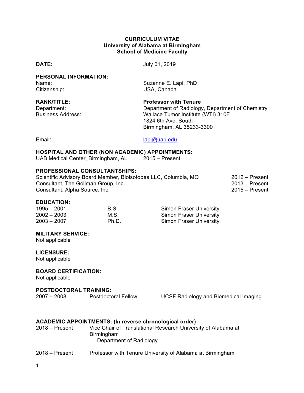 Lapi, Phd Citizenship: USA, Canada