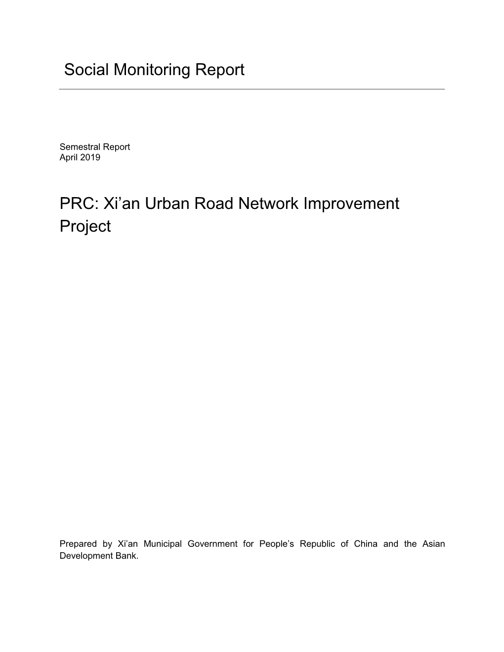 43032-013: Xi'an Urban Road Network Improvement Project