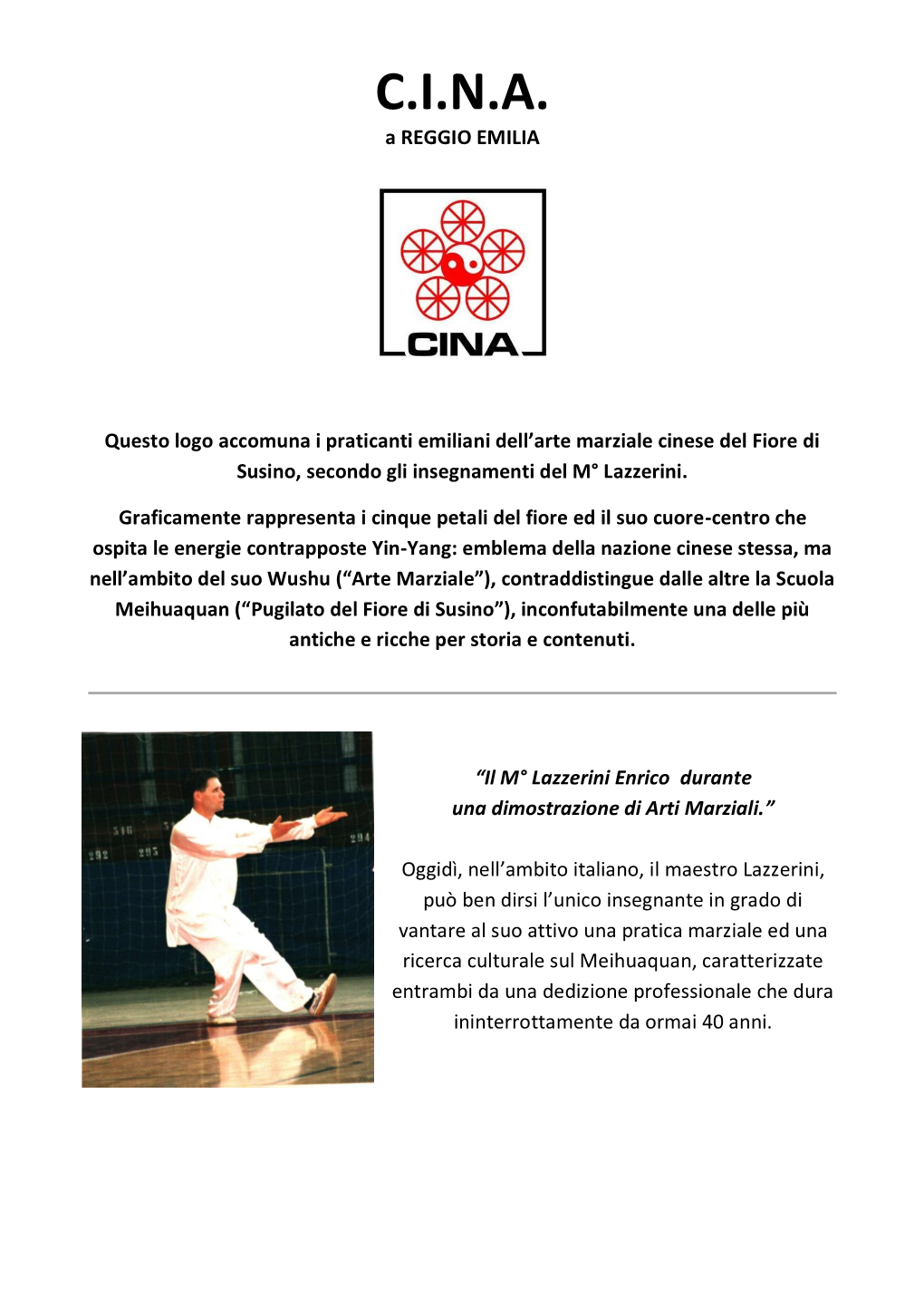 C.I.N.A. a REGGIO EMILIA