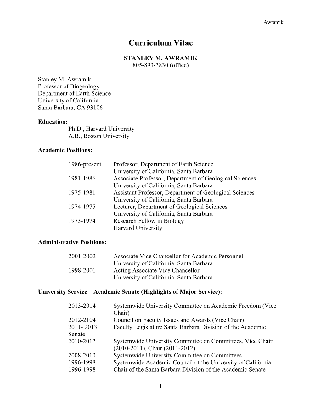 Curriculum Vitae (Download PDF)