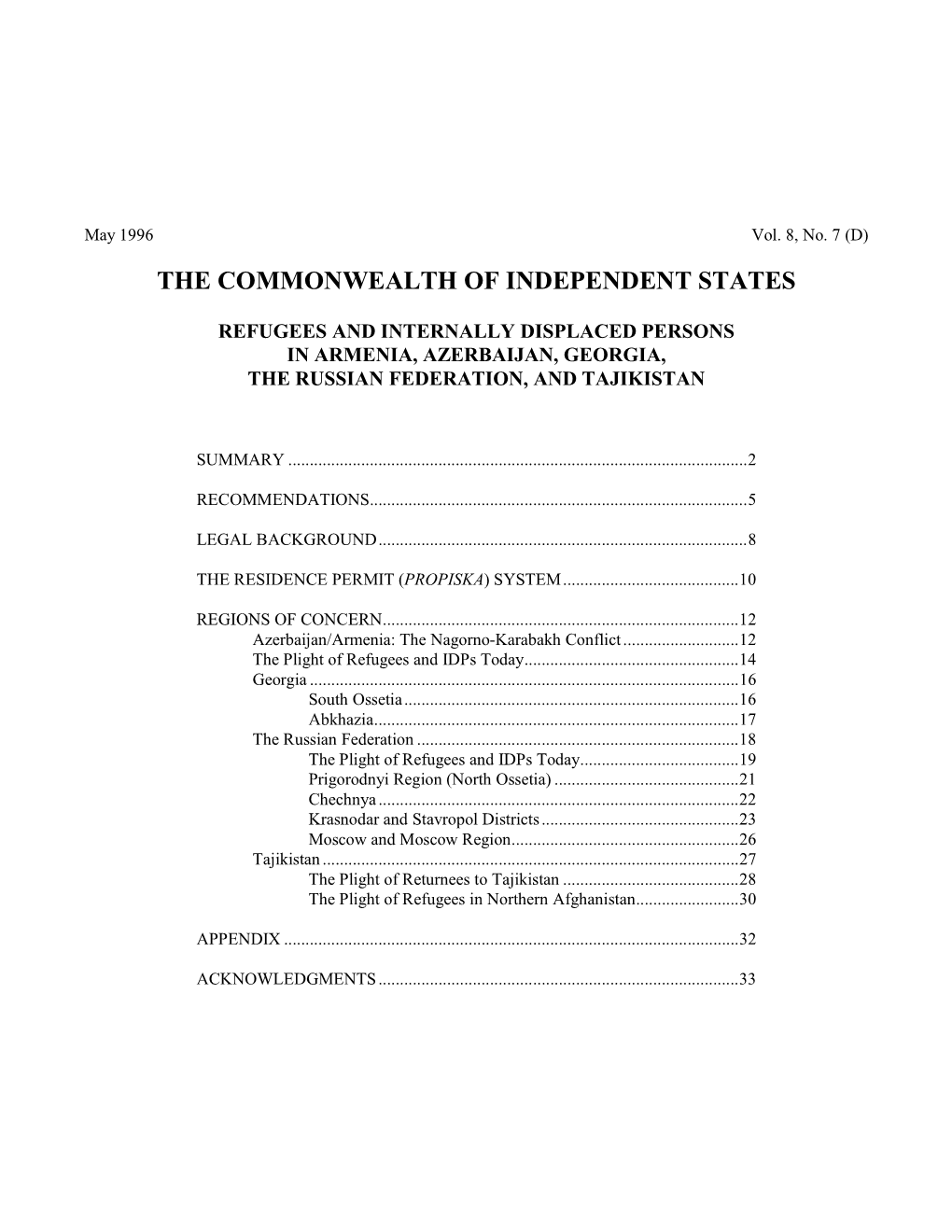 The Commonwealth of Independent States