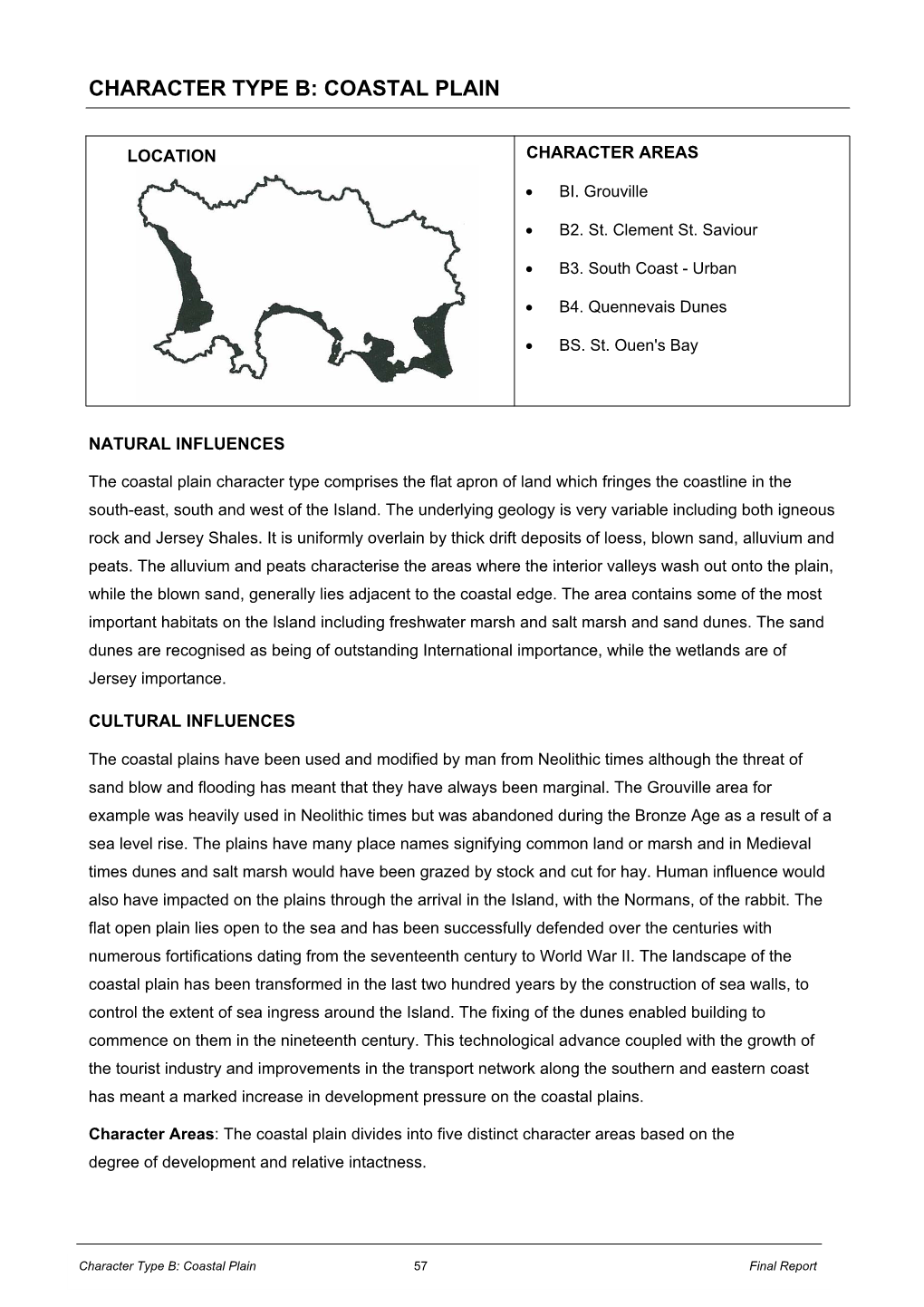 Character Type B: Coastal Plain