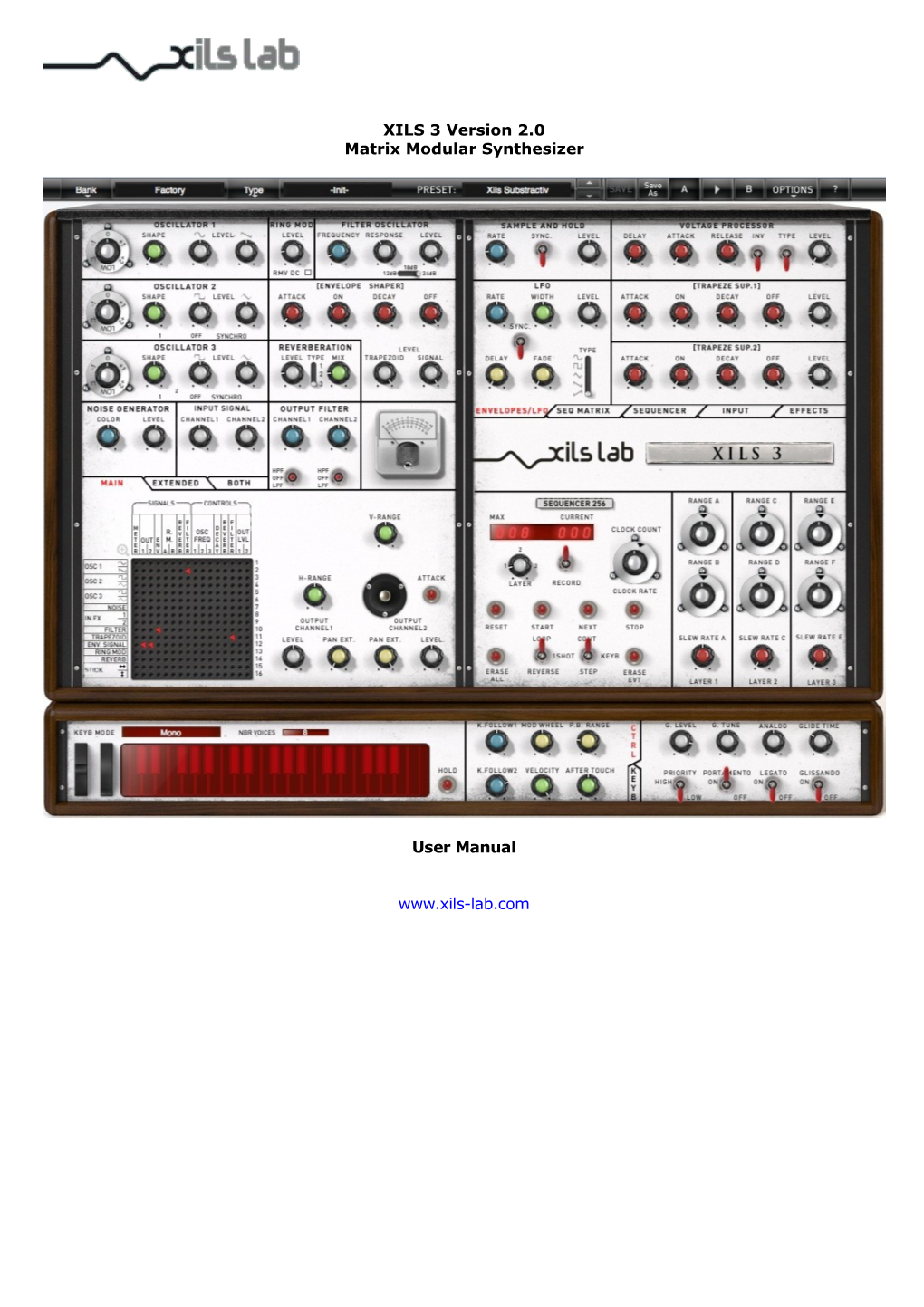 XILS 3 Version 2.0 Matrix Modular Synthesizer User Manual