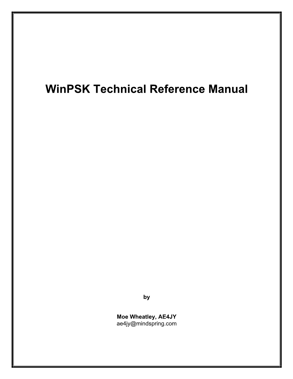 Winpsk Technical Manual