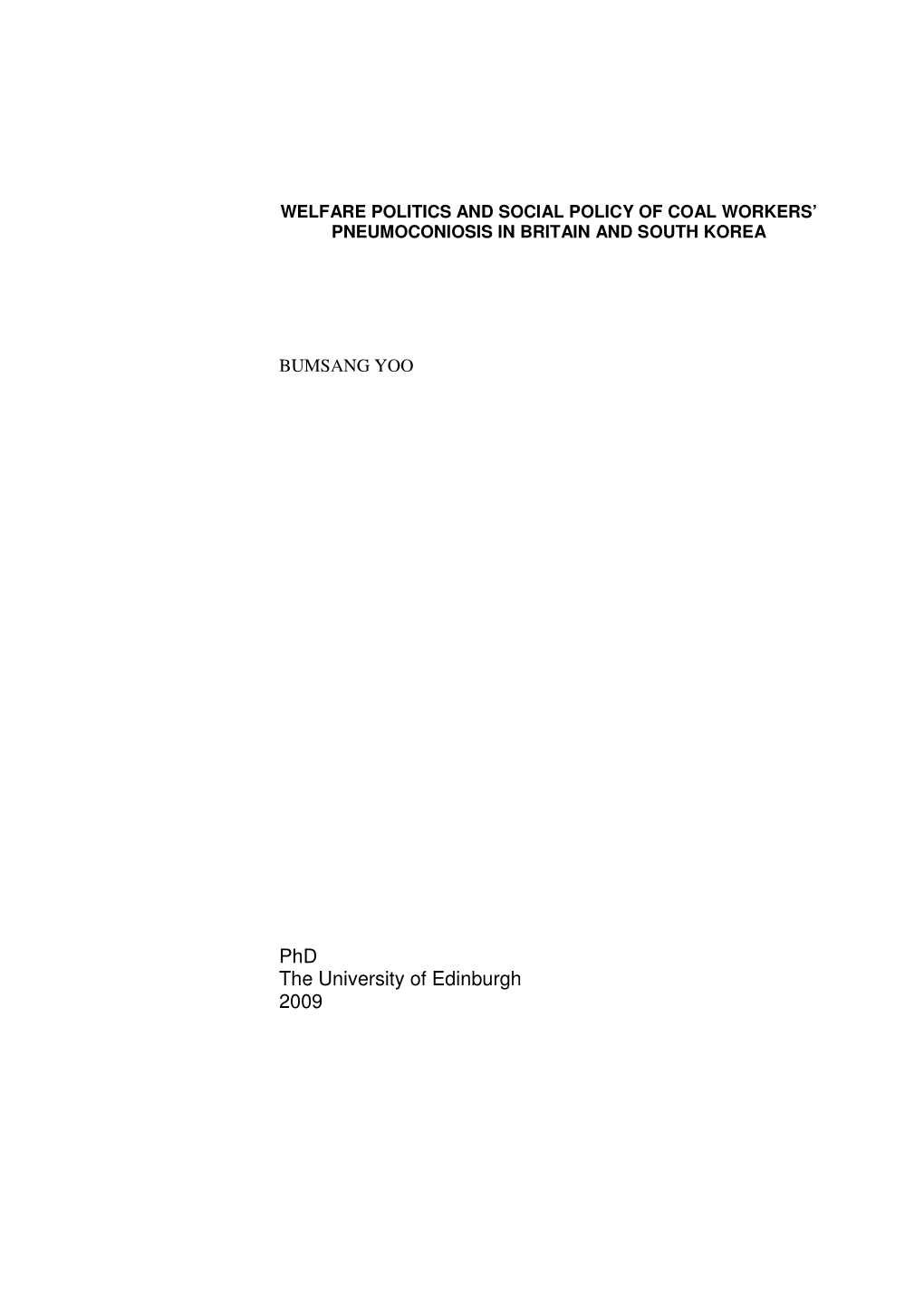 Phd the University of Edinburgh 2009