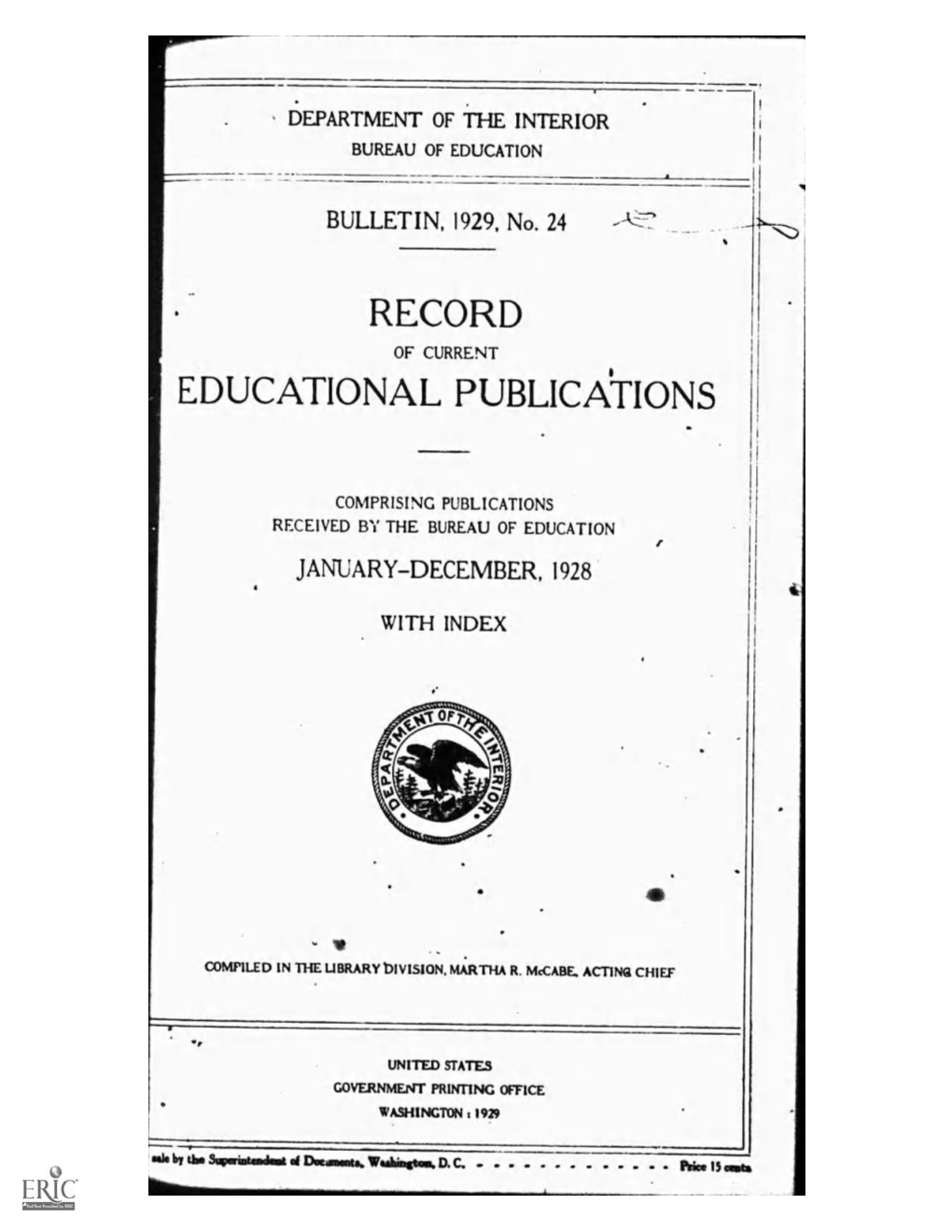 Record of Current Educationalpublications