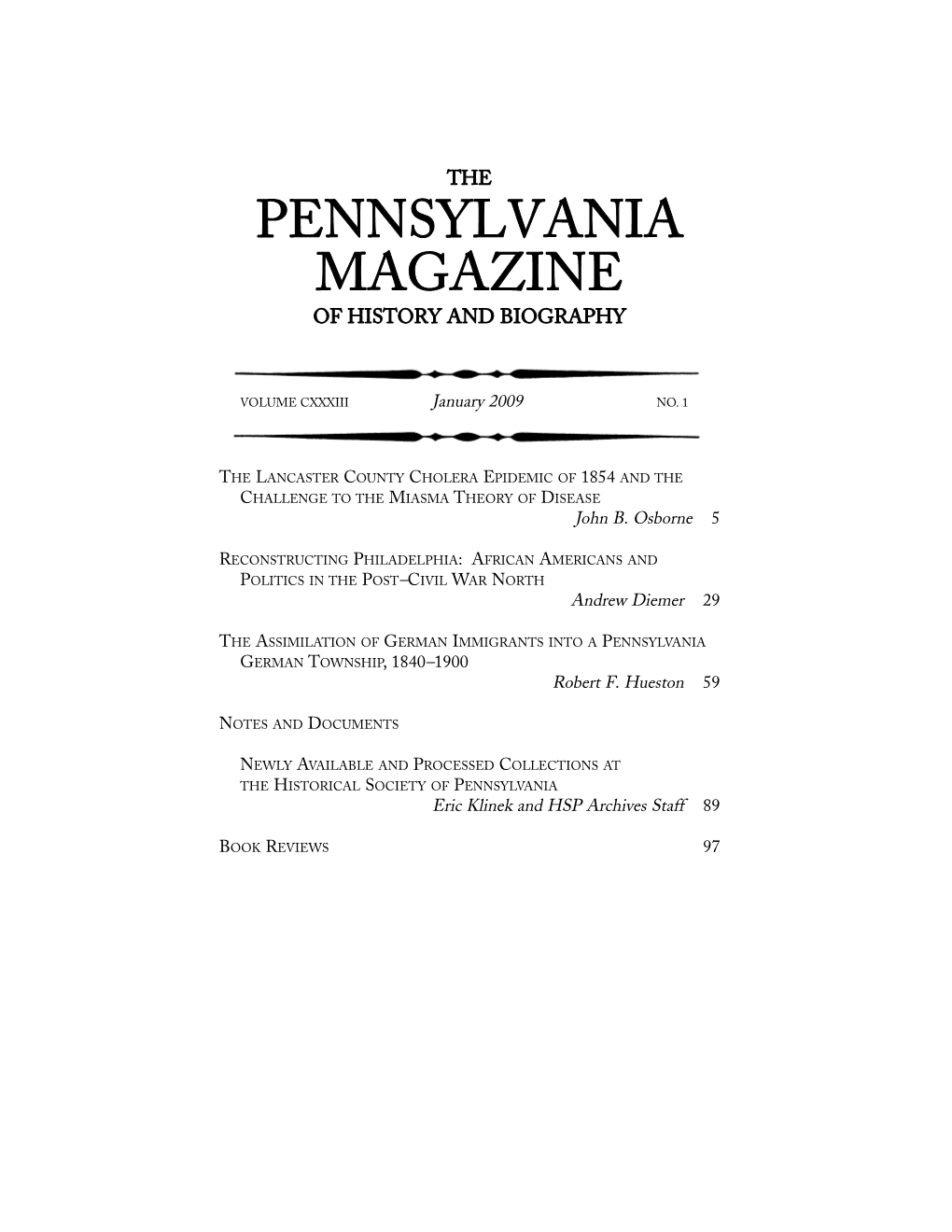 Pennsylvania Magazine of History and Biography