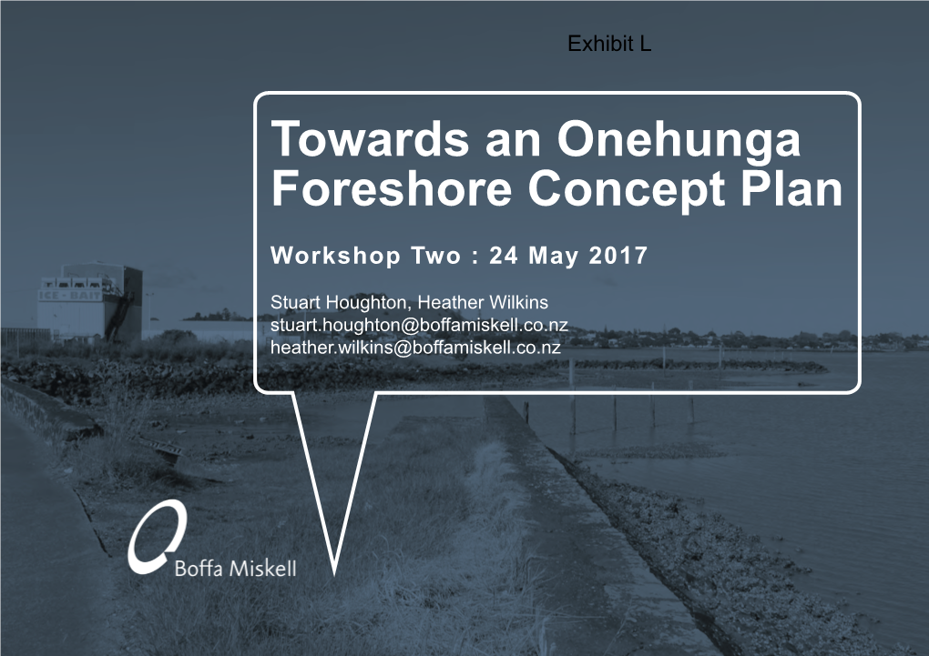 Towards an Onehunga Foreshore Concept Plan