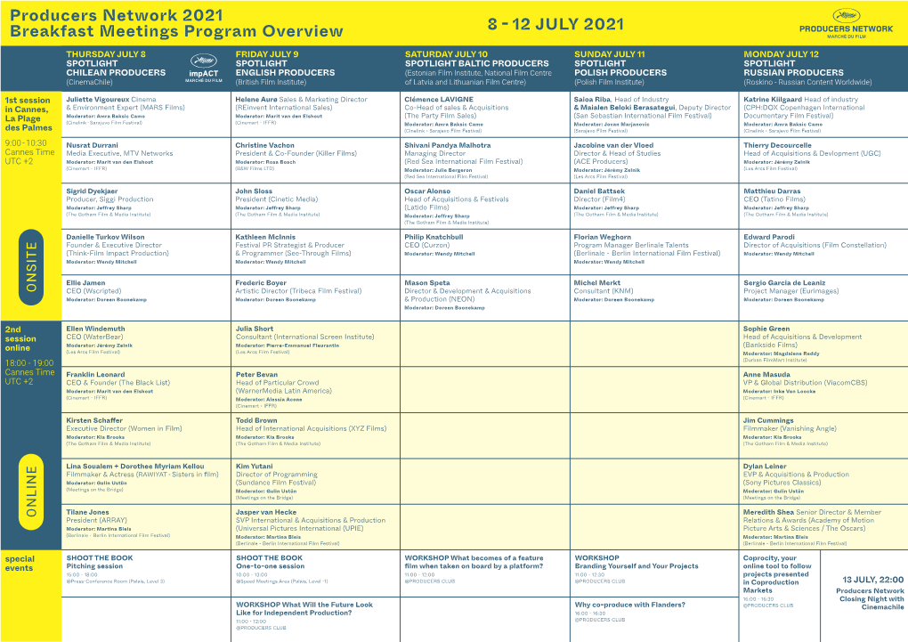 2021 Producers Network Program