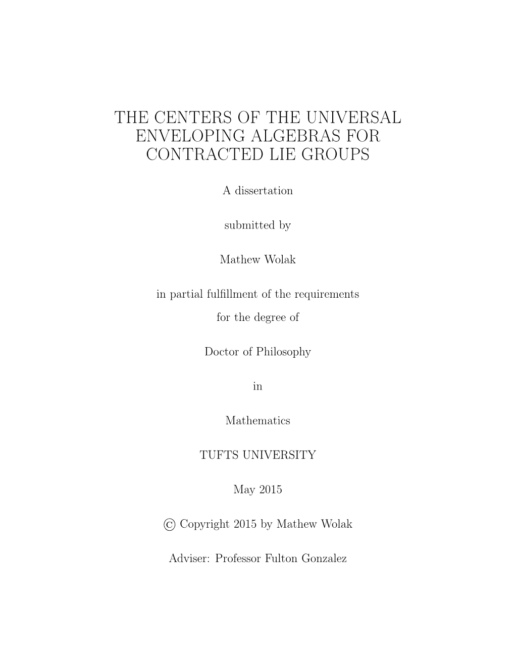 The Centers of the Universal Enveloping Algebras for Contracted Lie Groups