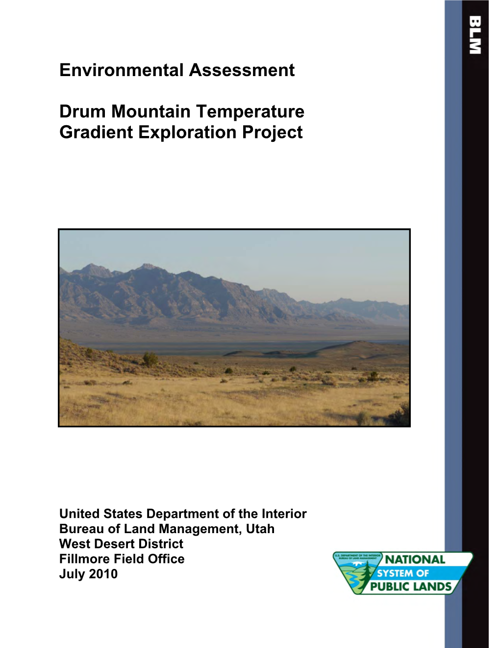 Standard Steam Drum Mountain EA FONSI 2010 07 29 2010.Pdf