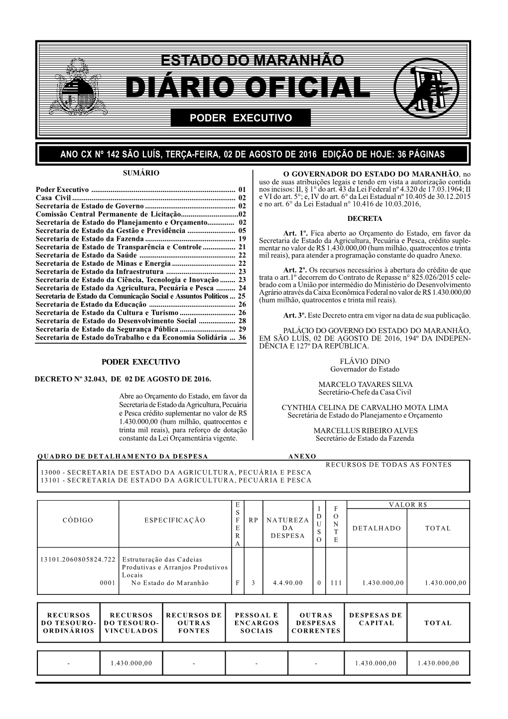 Estado Do Maranhão Diário Oficial