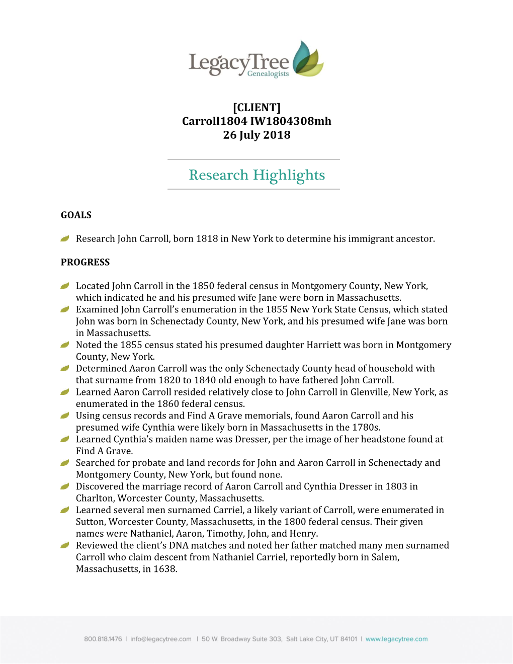 Research Highlights