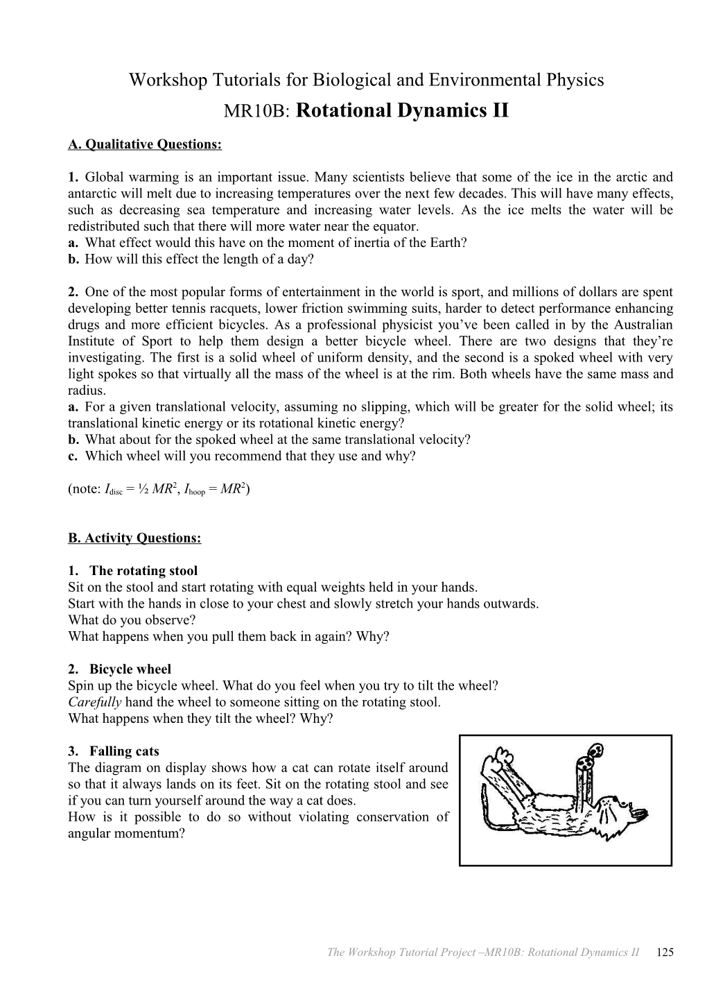 Rotational Dynamics 2 Angular Momentum