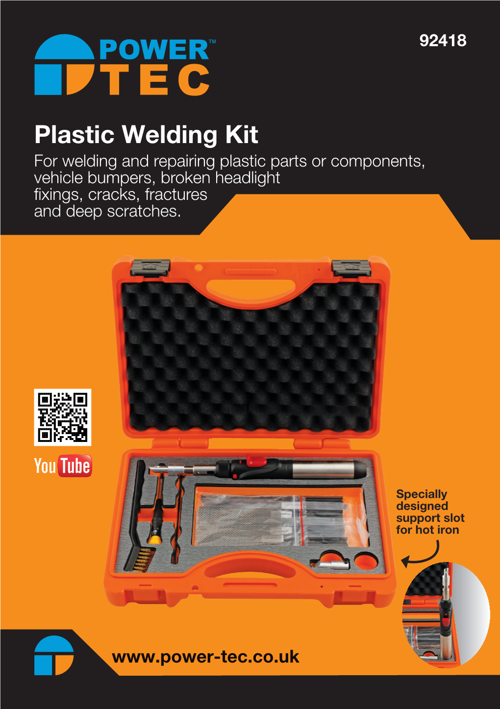 Plastic Welding Kit for Welding and Repairing Plastic Parts Or Components, Vehicle Bumpers, Broken Headlight Fixings, Cracks, Fractures and Deep Scratches