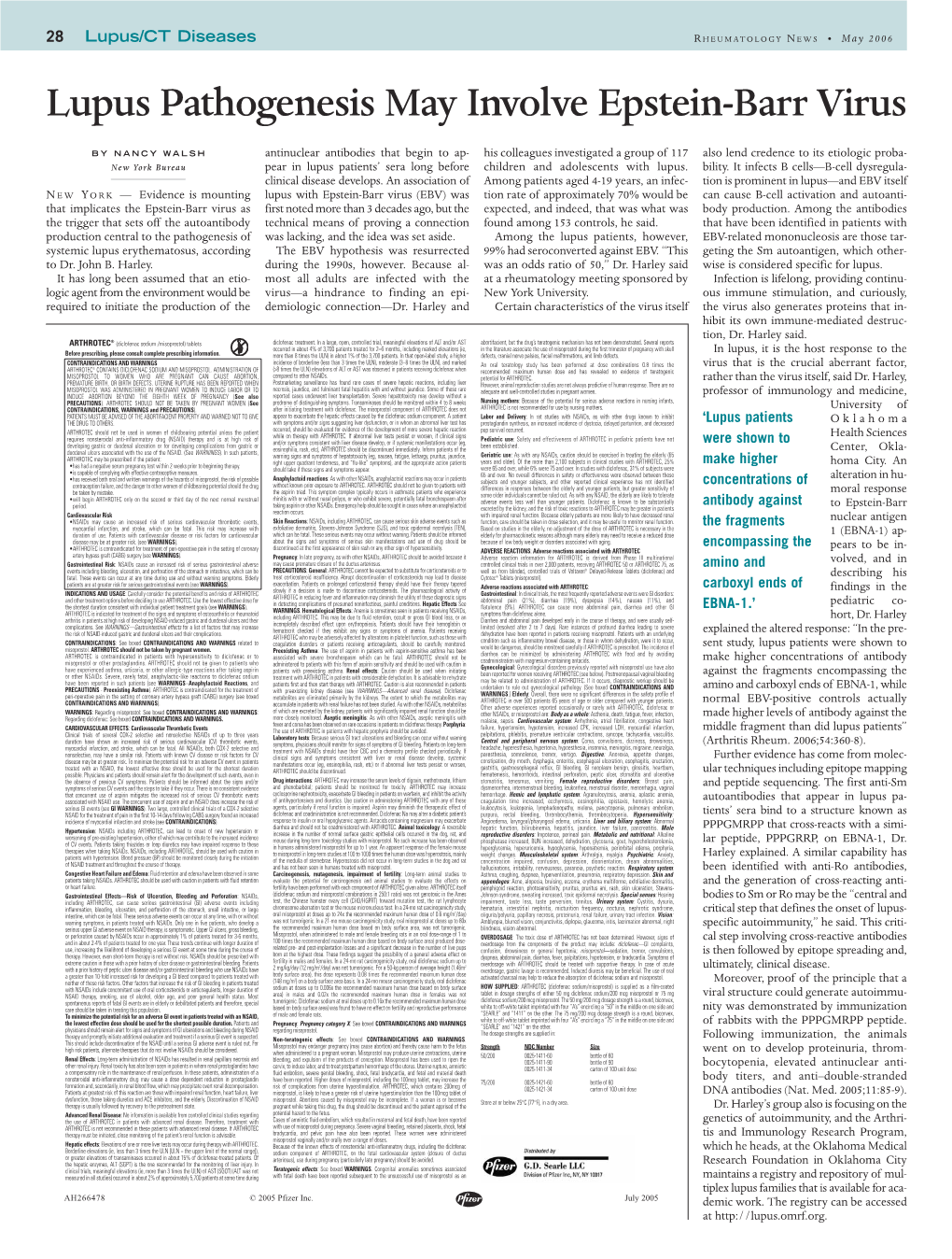 Lupus Pathogenesis May Involve Epstein-Barr Virus