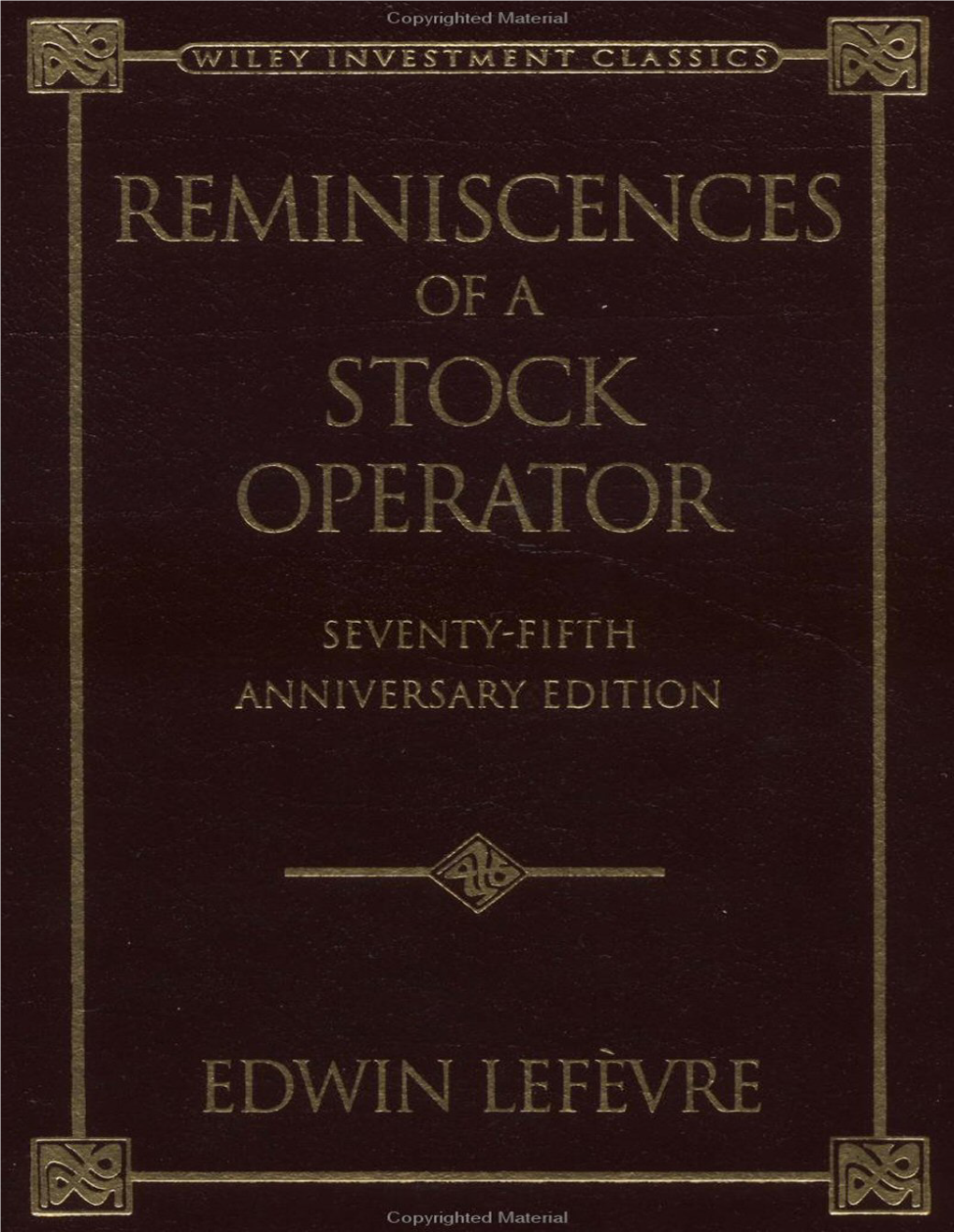 Jesse Livermore Reminiscences of a Stock Operator.Pdf