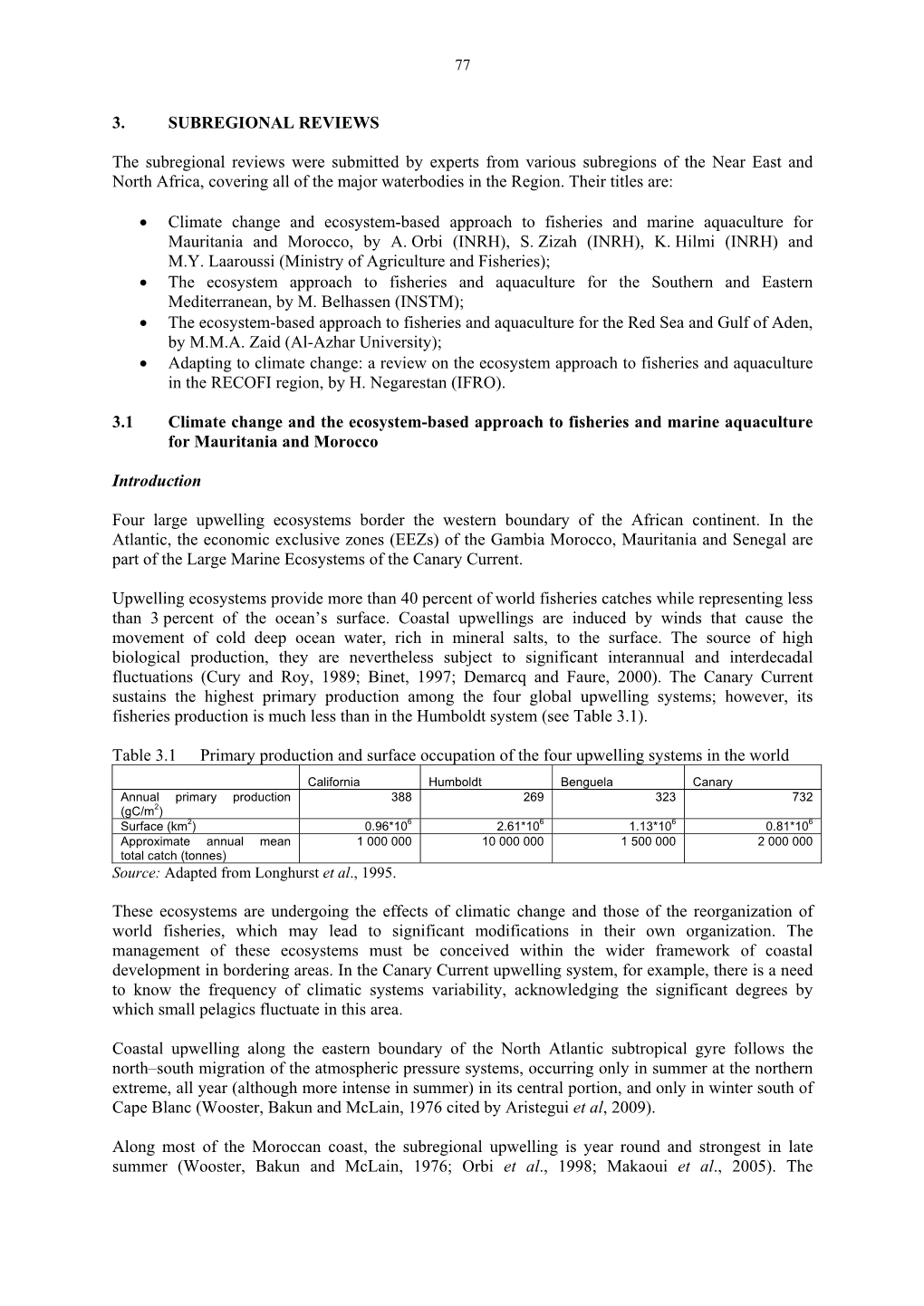 Adapting to Climate Change: a Review on the Ecosystem Approach to Fisheries and Aquaculture in the RECOFI Region, by H