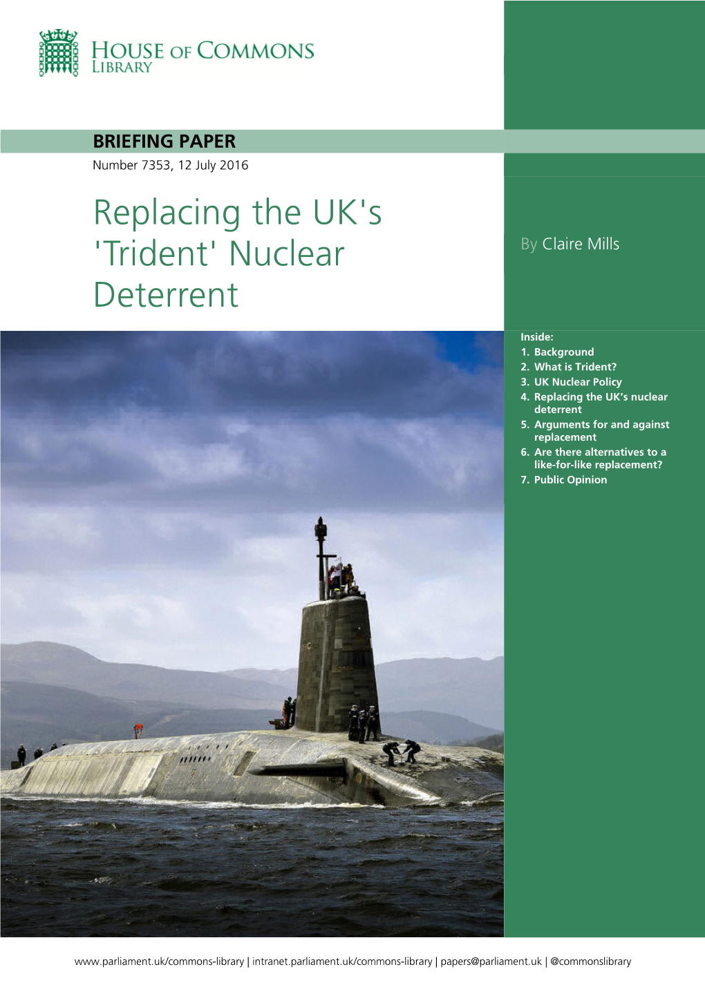 'Trident' Nuclear Deterrent