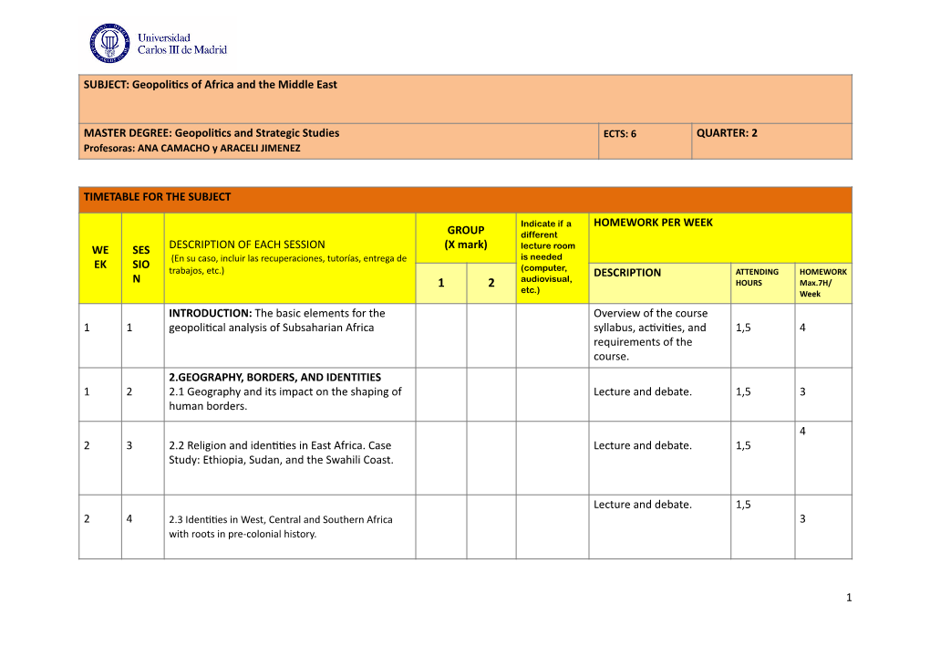 Planificación SEMANAL REINA MASTER INGLES