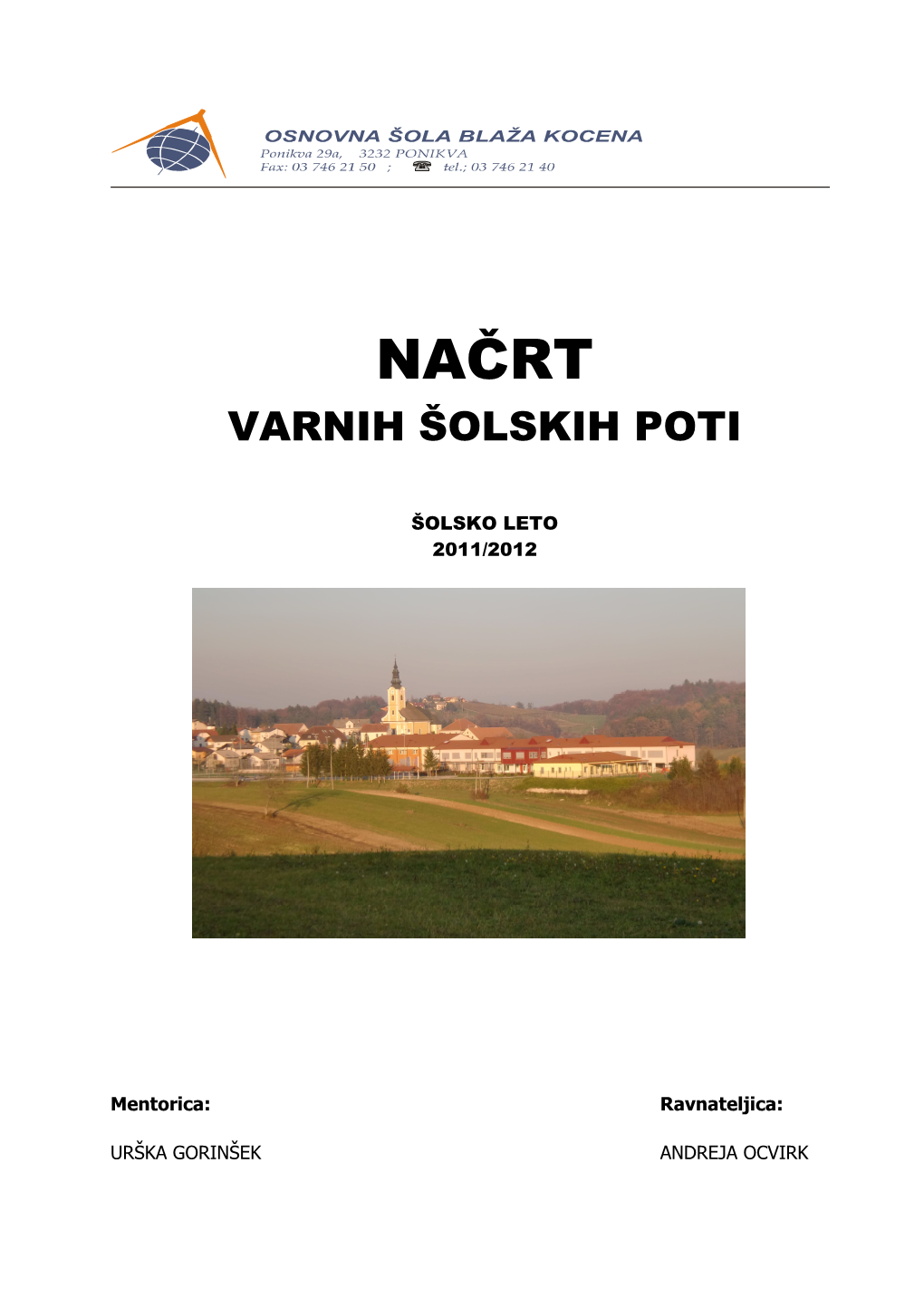 Načrt Varnih Šolskih Poti