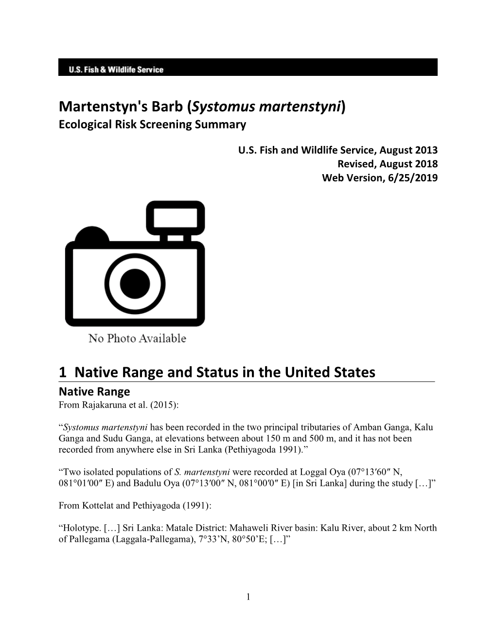 Systomus Martenstyni (Martenstyn's Barb