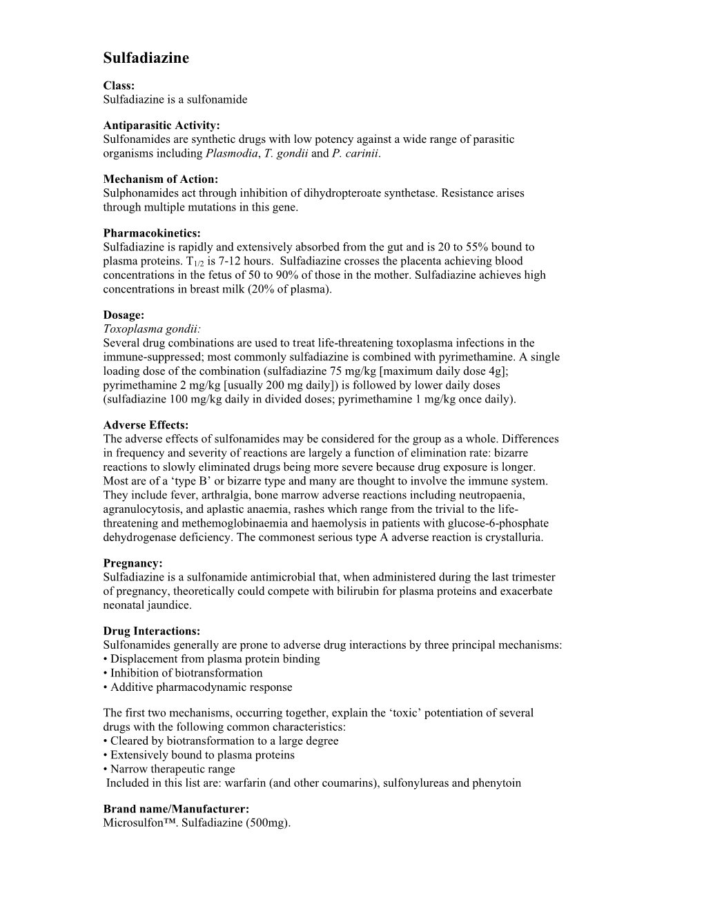 Sulfadiazine