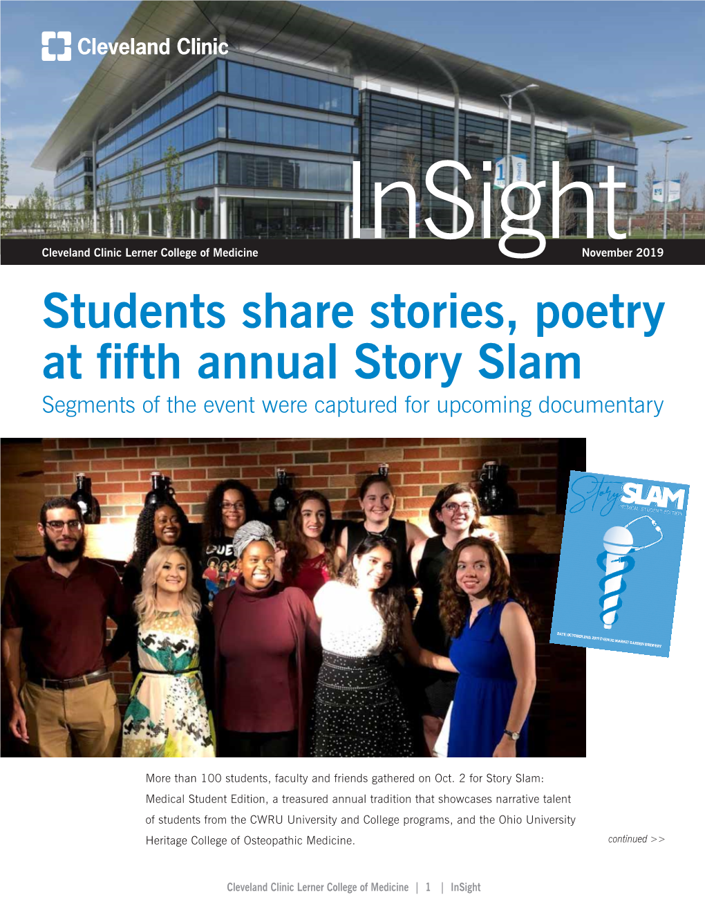 Students Share Stories, Poetry at Fifth Annual Story Slam Segments of the Event Were Captured for Upcoming Documentary