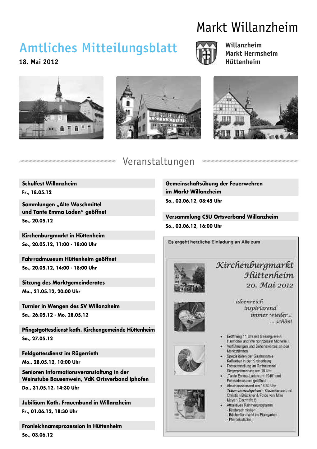 Markt Willanzheim Amtliches Mitteilungsblatt