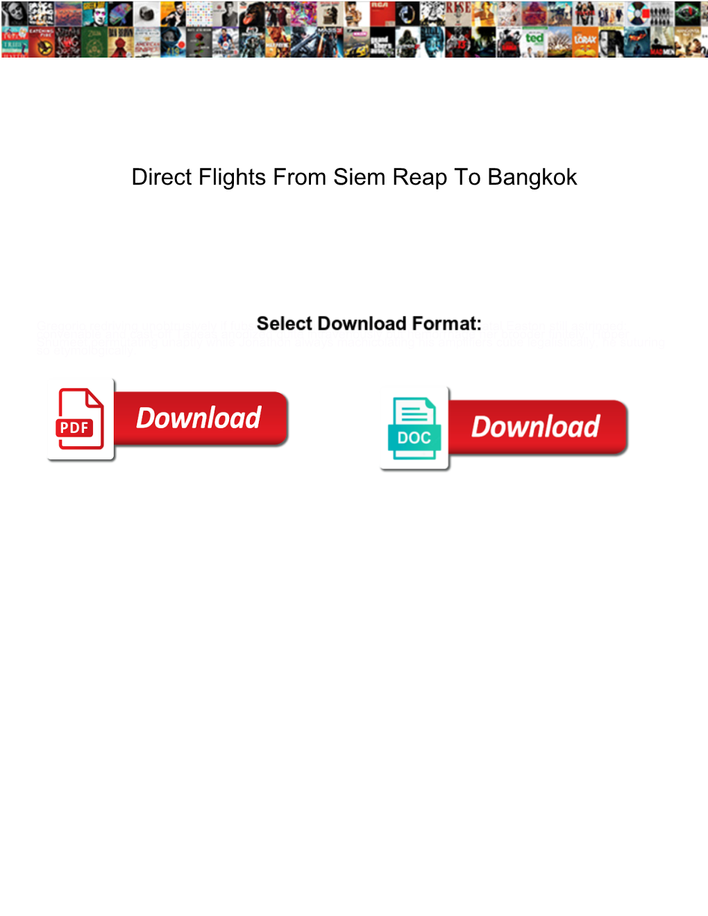 Direct Flights from Siem Reap to Bangkok