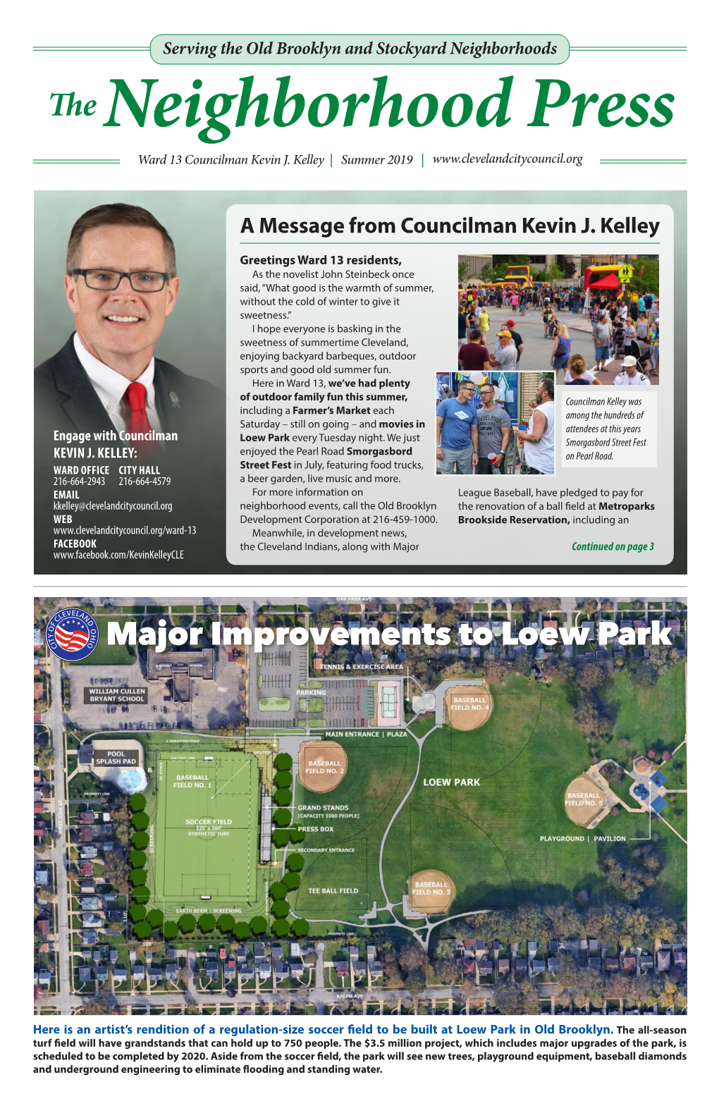 The Neighborhood Press ~ Summer 2019, Council Member Kevin J. Kelley