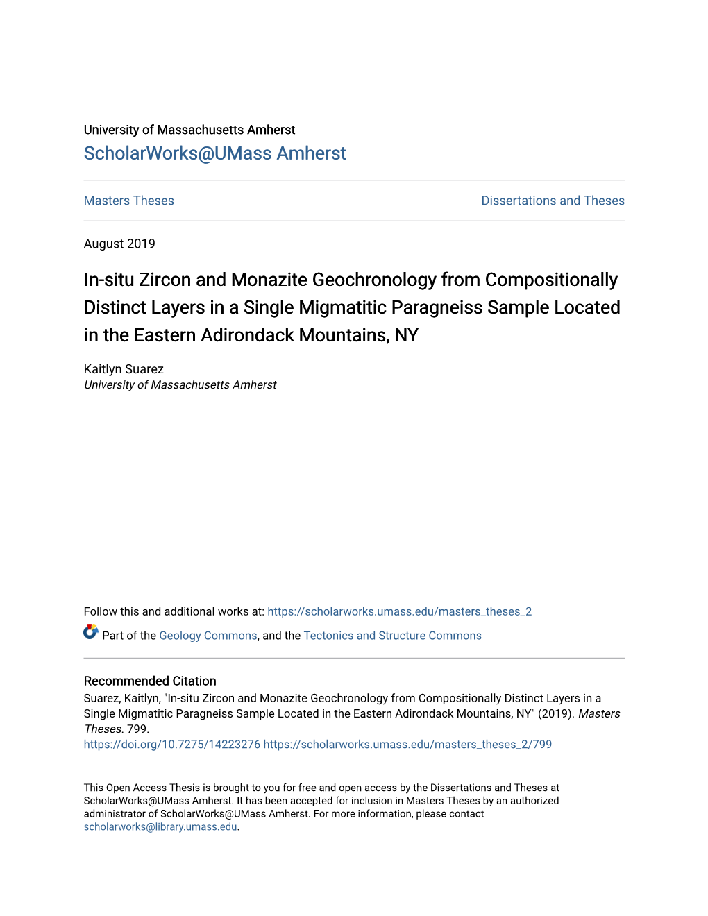 In-Situ Zircon and Monazite Geochronology From