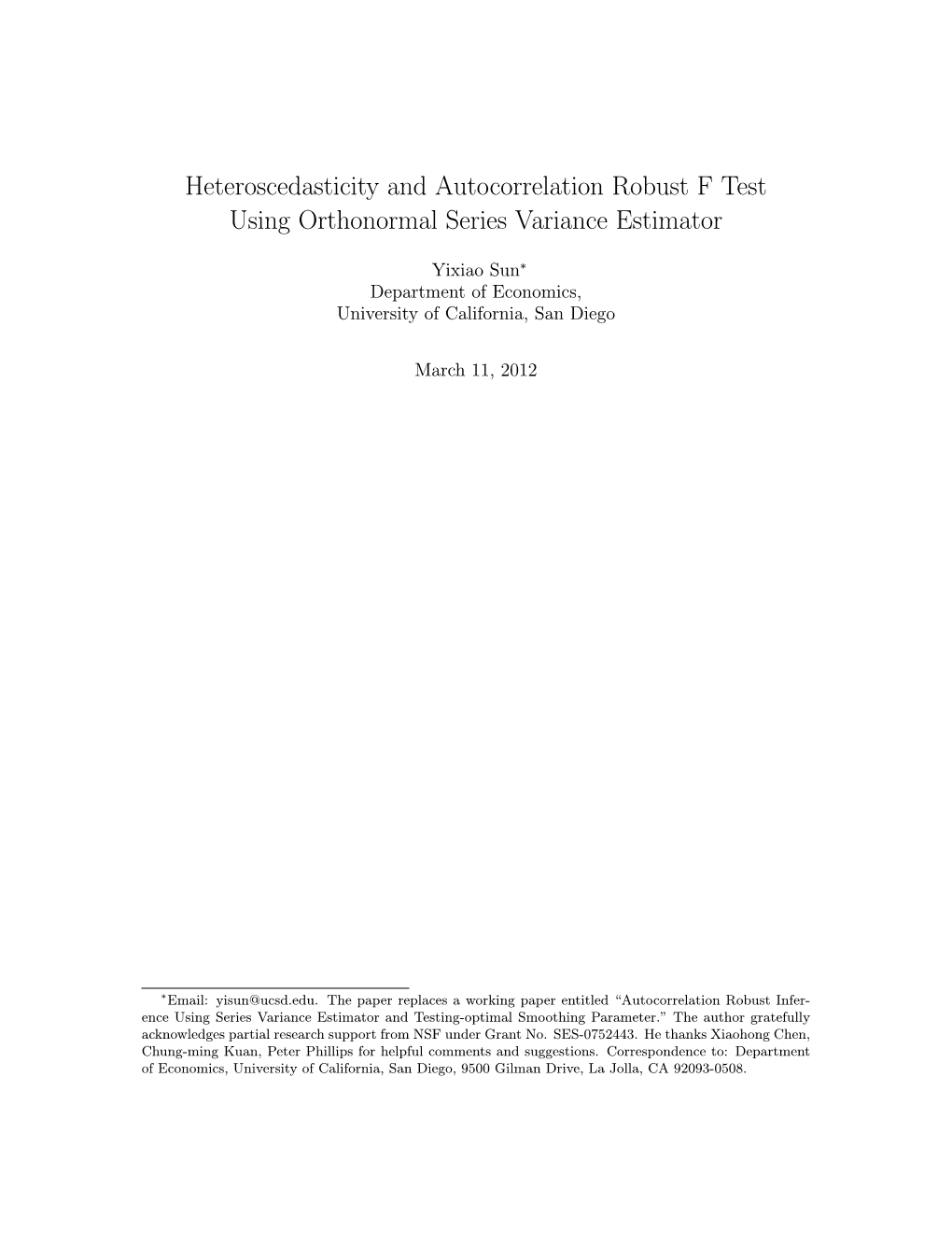 Heteroscedasticity and Autocorrelation Robust F Test Using Orthonormal Series Variance Estimator