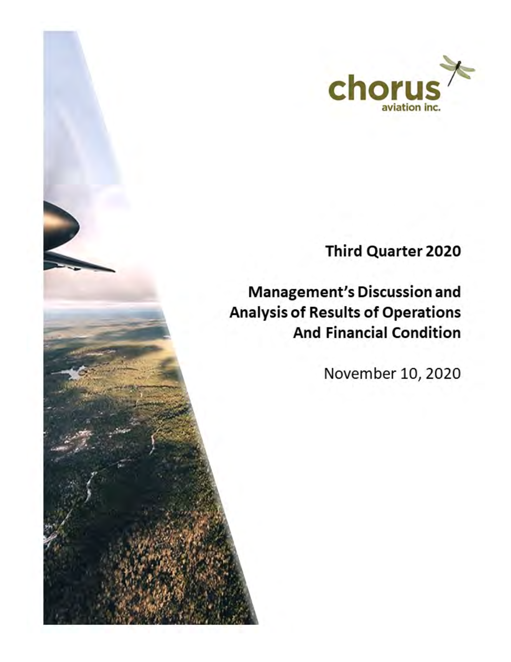 2020 Q3 Chorus MD&A