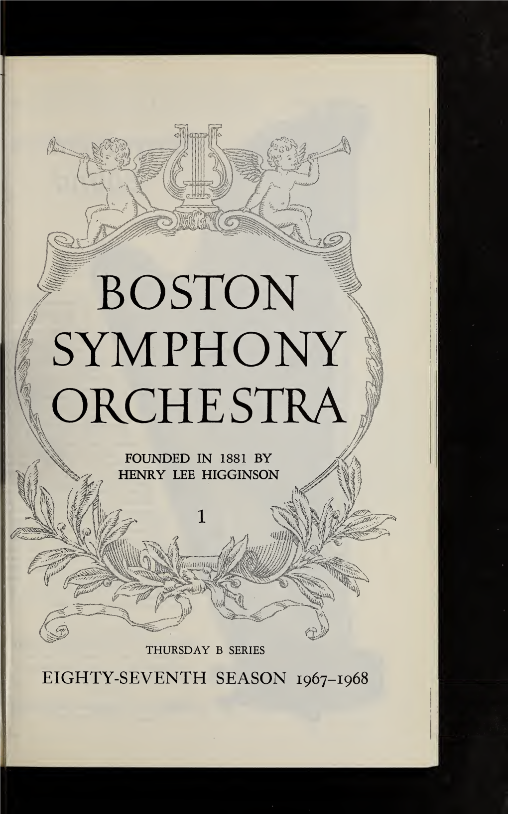 Boston Symphony Orchestra Concert Programs, Season 87, 1967-1968