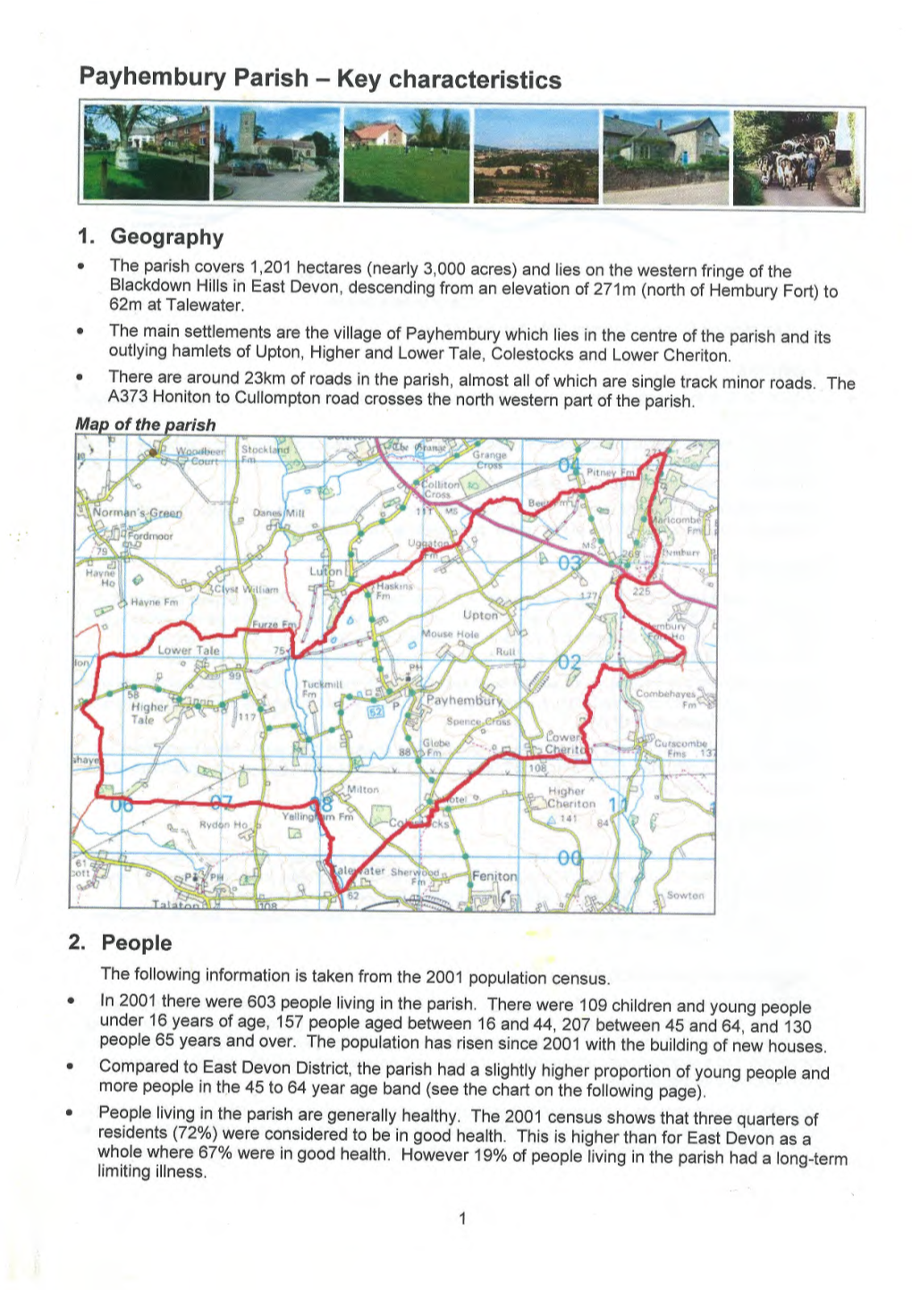 Payhembury Parish - Key Characteristics