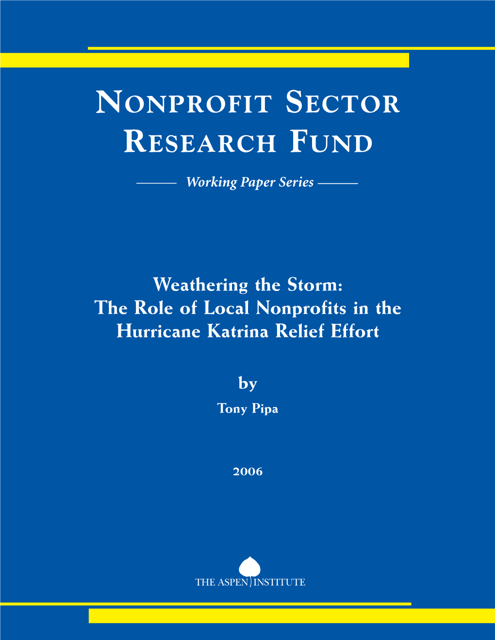 Nonprofit Sector Research Fund