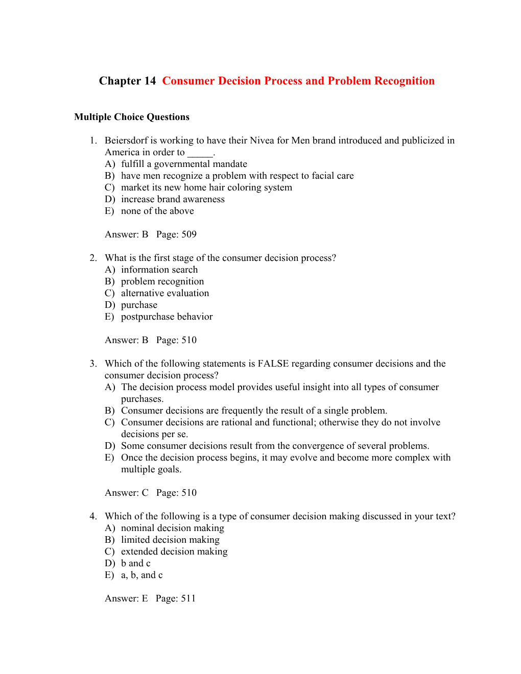 Multiple Choice Questions s14